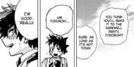 Shoto and Deku, as seen in My Hero Academia chapter 425 (Image via Shueisha)